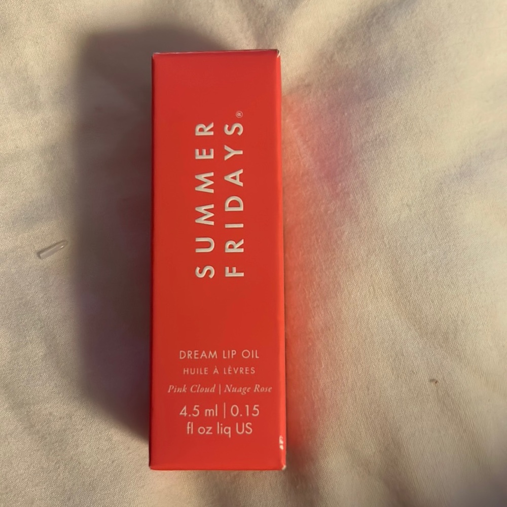 Summer Fridays lip oil pink cloud